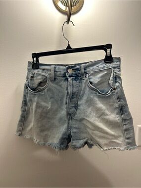 Cello Light Blue Washed Denim Cutoff Shorts